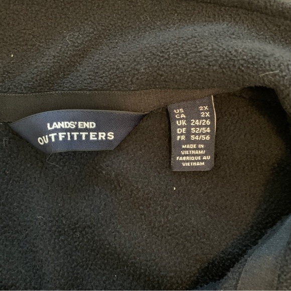 Land’s End Outfitters - Black 3/4 Zip Fleece​​ - Picture 5 of 5